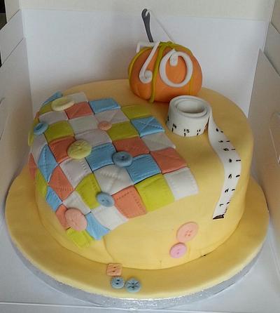 sewing theme 70th - Cake by Val