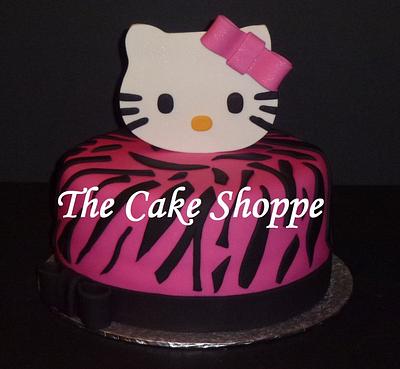Hello Kitty zebra print cake - Cake by THE CAKE SHOPPE