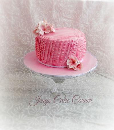 Ruffle Wedding Cake - Cake by Jeny John