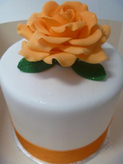 Orange rose cake - Cake by Cupcake Group Limiited