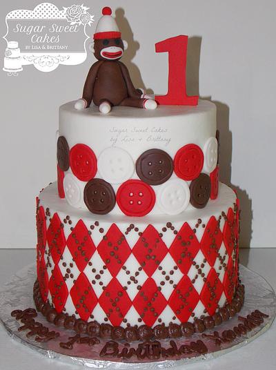 Sock Monkey - Cake by Sugar Sweet Cakes