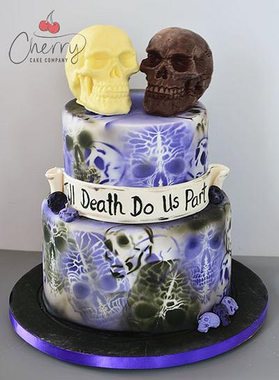 skull wedding cake - Cake by Cherrycake 