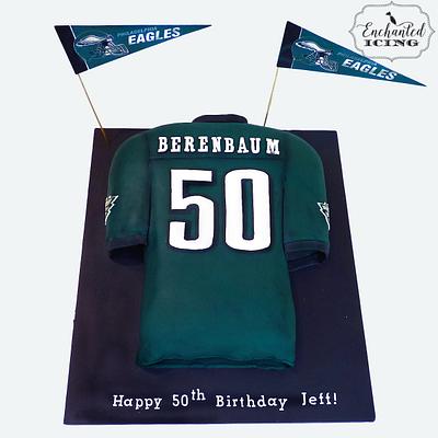 Philly Eagles Jersey - Cake by Enchanted Icing