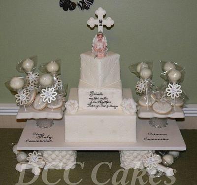 Communion Cake & Cookies - Cake by DCC Cakes, Cupcakes & More...