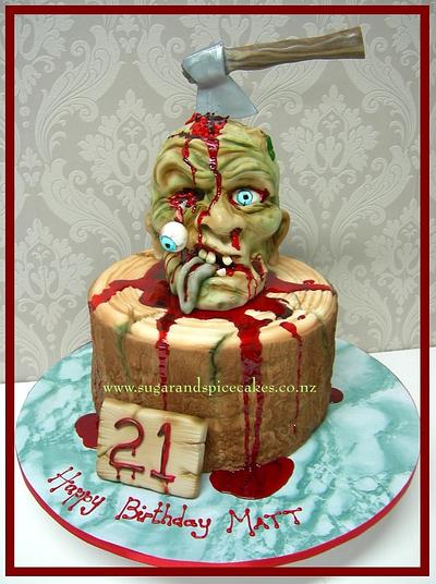 Zombie Party Crasher - Cake by Mel_SugarandSpiceCakes