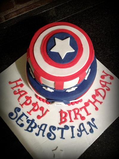 Captain America - Cake by Jennifer Jeffrey