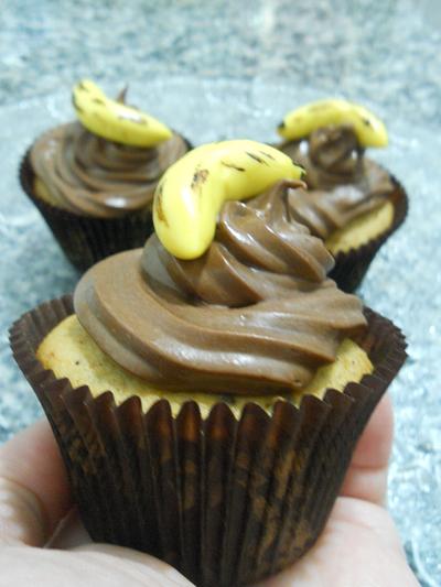 cupcake banana chocolate - Cake by Littlesweety cake