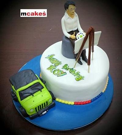 Painter Themed Cake - Cake by M Cakes by Normie