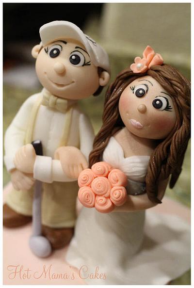 The bride and groom!  - Cake by Hot Mama's Cakes