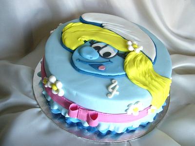 Smurfs' girl cake - Cake by Zdenka Michnova