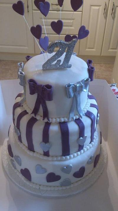 21st cake - Cake by Joanne genders