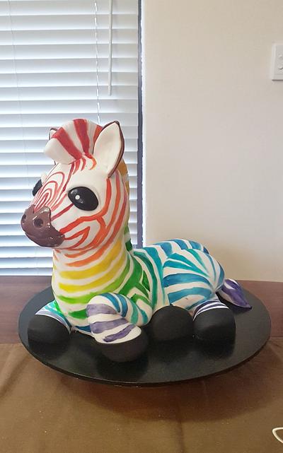 Rainbow zebra cake - Cake by Julie Manundo 