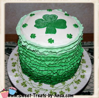 6" Shades of Ireland - Ombre cake - Cake by Ansa