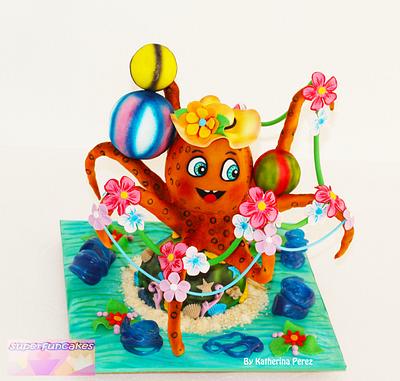 Sweet Summer Collaboration - Tom, the Octopus - Cake by Super Fun Cakes & More (Katherina Perez)