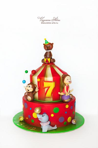  funny circus cake - Cake by Alina Vaganova
