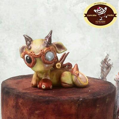 Steampunk Baby Dragon - Cake by Astried