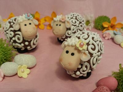 Sheep Easter Eggs - Cake by Domnaki's