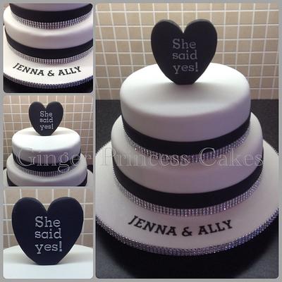 Engagement Cake - Cake by Ginger Princess Cakes