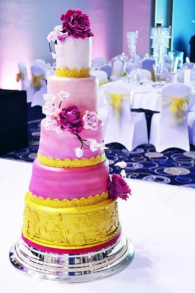 5 Tier Wedding Cake - Cake by Ladypscakery