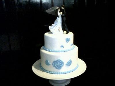 Blue wedding - Cake by Michelle