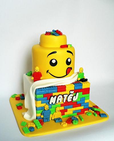 Lego theme b-day cake - Cake by Martina Matyášová