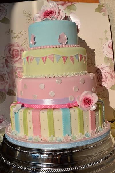 4 Tier Pastel Cake - Cake by Tiers of Indulgence