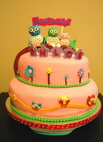 Owl Birthday cake - Cake by funni