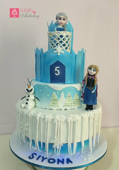 Frozen : crystals to castle - Cake by D Sugar Artistry - cake art with Shabana