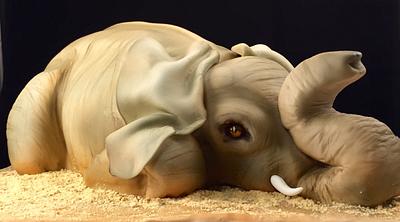 Baby Elephant - Cake by Fondant Fantasies of Malvern