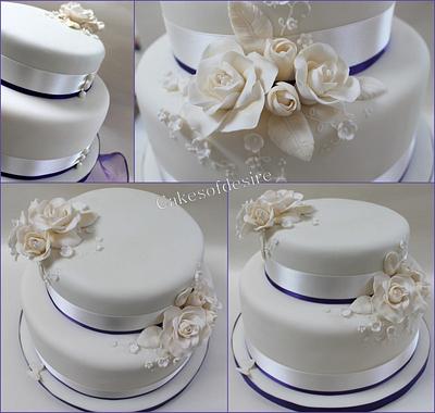 Ivory wedding - Cake by cakesofdesire