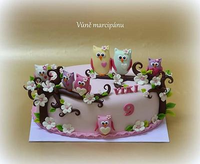 Owls cake  - Cake by vunemarcipanu