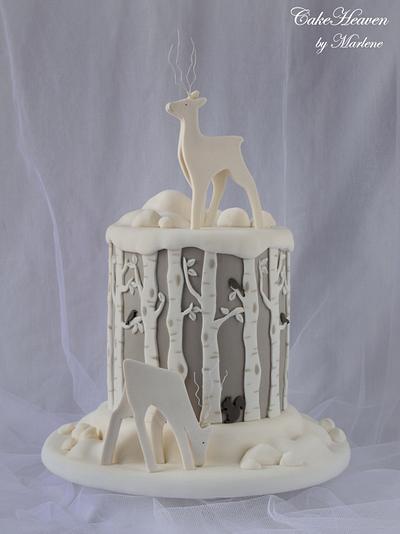 Reindeer Christmas Cake - Cake by CakeHeaven by Marlene