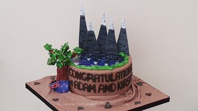 Milford Sound, New Zealand: Engagement Cake - Cake by Dax TastyBakes
