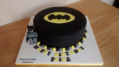 Batman with lego batman figure x - Cake by Kerri's Cakes