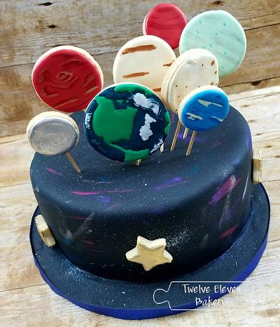 Galaxy Cake and Cookies - Cake by Shannon @ Kitchen Witch Chronicles 