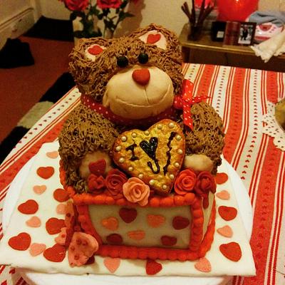 3D teddy cake for Valentine's day - Cake by Sumee