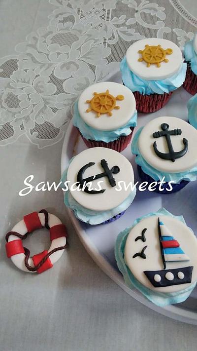 Naval academy cupcakes - Cake by Sawsan's sweets