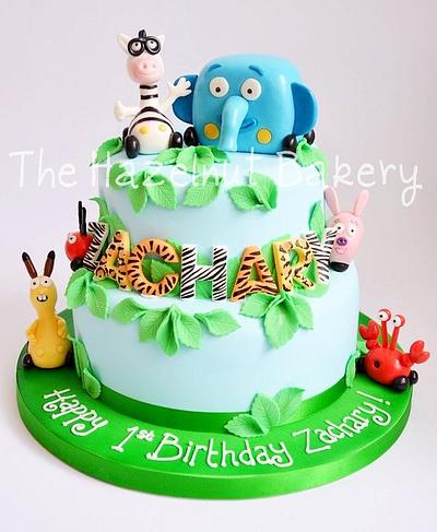 Jungle Junction 1st Birthday Cake - Cake by HazelnutBakery