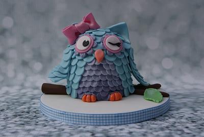 Fluffy owl - Cake by Bronte Bakes