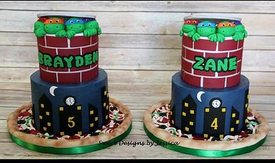 Brayden & Zane - Cake by SweetdesignsbyJesica