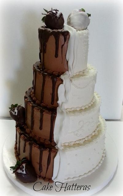 A Bride and Groom's Cake - Cake by Donna Tokazowski- Cake Hatteras, Martinsburg WV