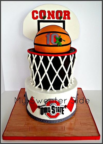Icing Smiles OSU basketball cake - Cake by Pam from My Sweeter Side