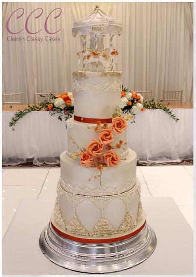 Autumn carousel wedding cake - Cake by Claire Lloyd, Claires Classy Cakes