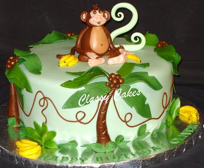 Monkey and Palm Trees - Cake by Classy Cakes By Diane