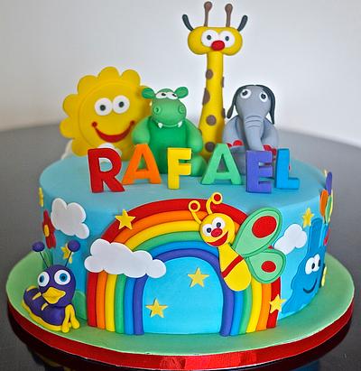 Baby TV cake  - Cake by Partymatecakes 