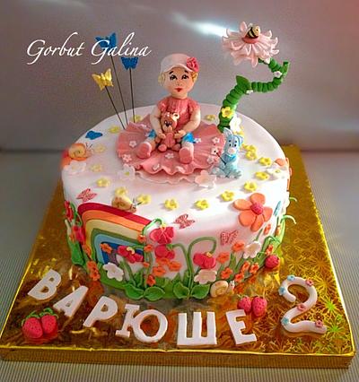 Girl in flowers - Cake by Galinasweet