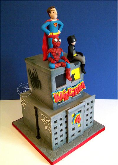 Superheroes! - Cake by CakeyCake