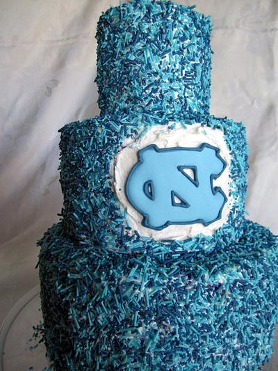 UNC Sprinkle cake - Cake by TheLastCourseBakery