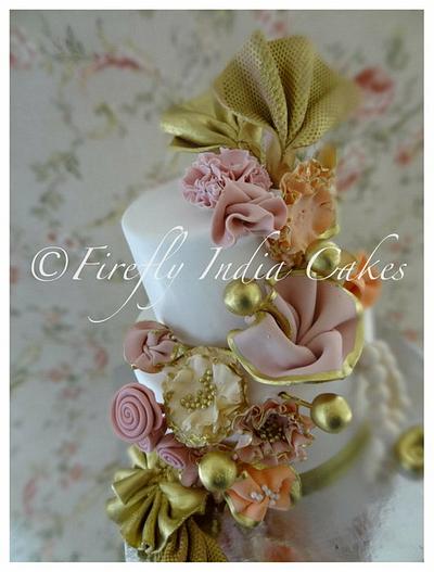 Peach and gold - Cake by Firefly India by Pavani Kaur