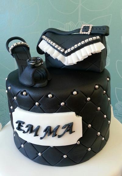 Fondant shoe and handbag toppers - Cake by lisa-marie green